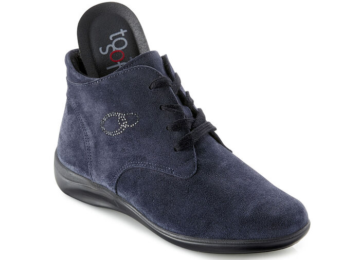 Schnür-Stiefelette mit dezenter Glitzer-Applikation MARINE