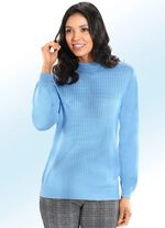 Pullover mit Schurwolle BLEU