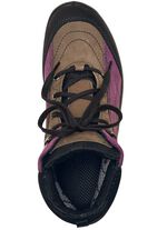 Schn&uuml;r-Stiefelette in interessanter Farbkombination VIOLA-KHAKI-SCHWARZ