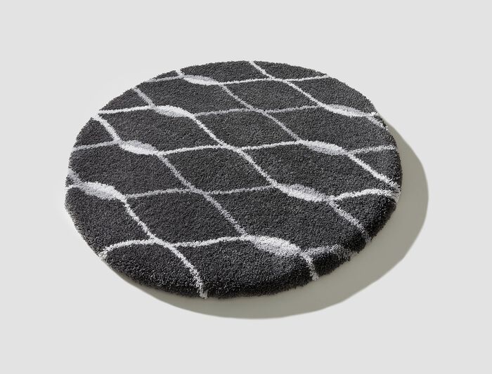 Badgarnitur mit rutschhemmender Latex-R&uuml;ckseite GRAU