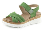 ELENA EDEN, bequeme Damen-Sandalen, Weite H, mit herausnehmbarem Fussbett GR&Uuml;N