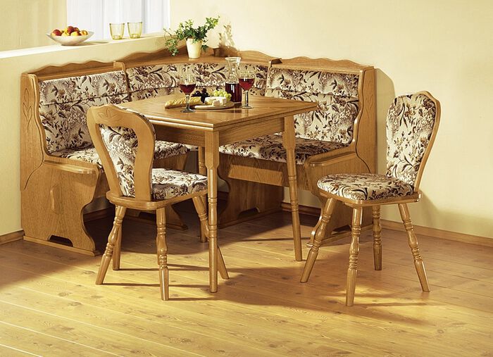 Eckbankgruppe, 4-teilig verschiedene Ausführungen EICHE RUSTIKAL