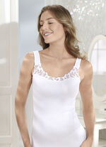 Laurina Zweierpack Hemden mit Tüllstickereispitze 