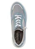 Schn&uuml;rschuh aus Meshmaterial und Veloursleder HELLBLAU