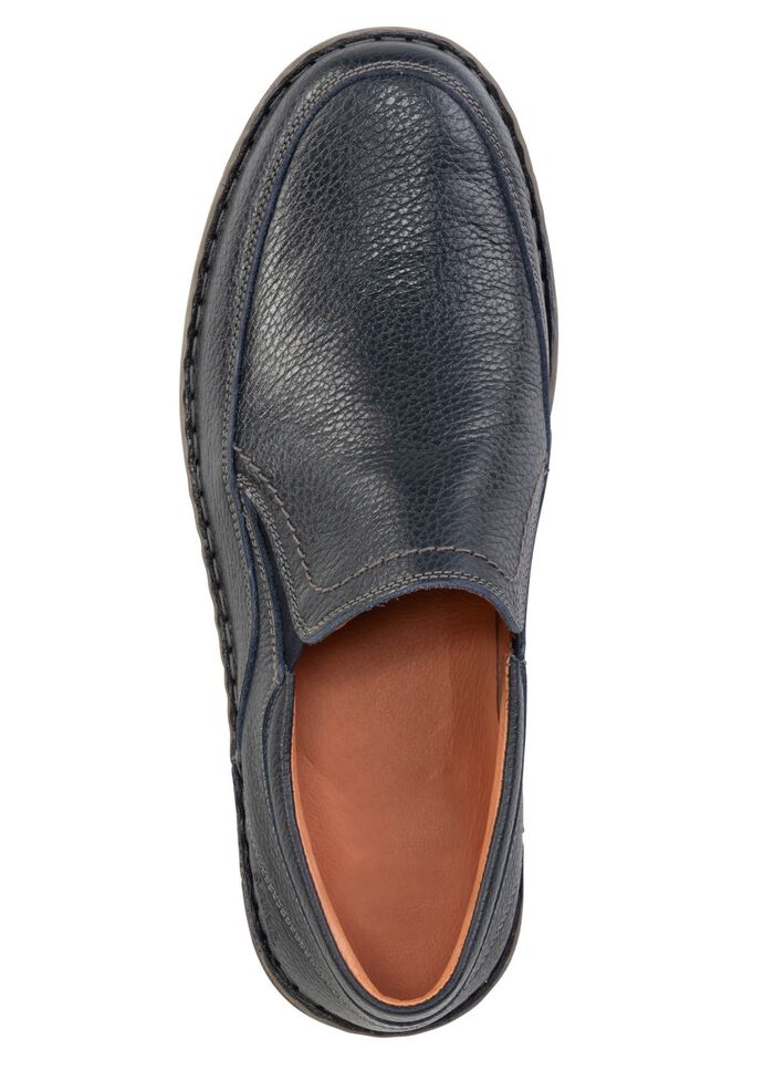 GINO GALANTE Slipper aus genarbtem Nappaleder DUNKELBLAU