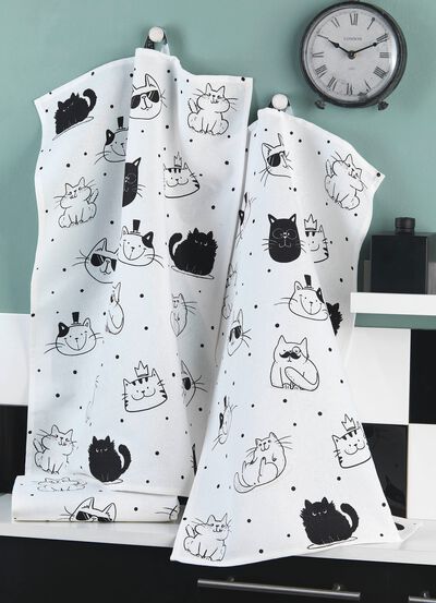 Geschirrt&uuml;cher aus Halbleinen, 3er-Set 