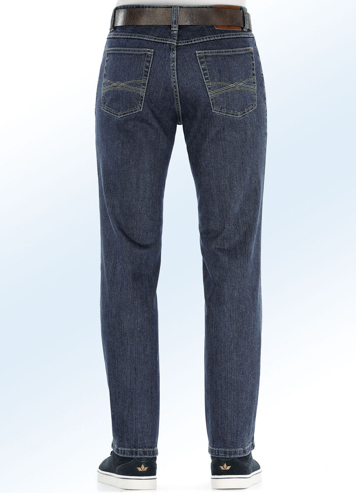 Lässige Jeans in 2 Farben MITTELBLAU