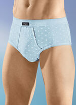 F&uuml;nferpack Slips aus Feinjersey, mit Eingriff, allover dessiniert 