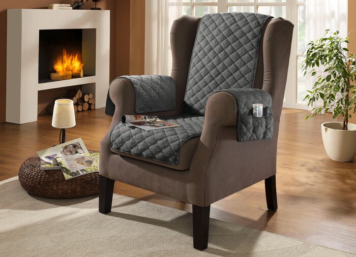 Sessel-,Couch- und Armlehnenschoner aus Schafschurwolle 