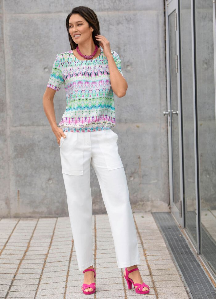 Tunika mit farbbrillantem Druck 