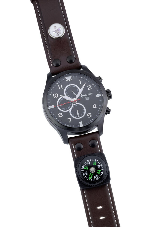 Sportliche Outdoor-Herrenuhr mit LED-Taschenlampe 