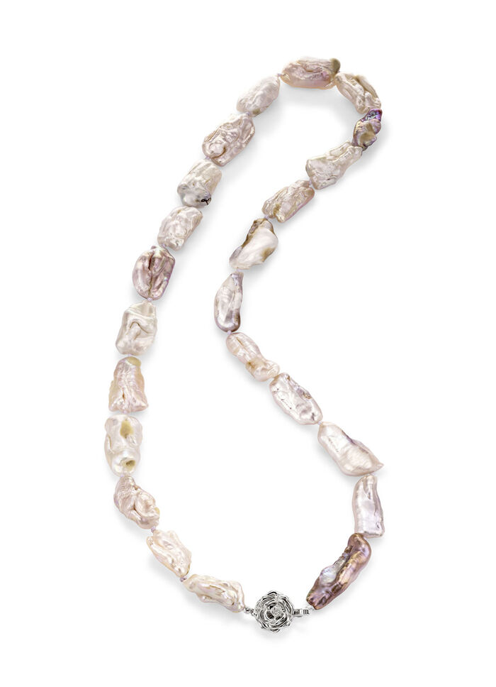 Halskette mit Barock-Perlen 