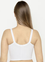 Susa BH in langer Form, mit Vorderverschluss WEISS