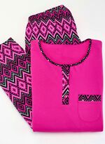 Zweierpack Pyjamas mit Brusttasche und Knopfleiste 