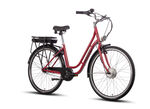 Zeitlos, elegantes City-E-Bike mit komfortabler Ausstattung   ROT