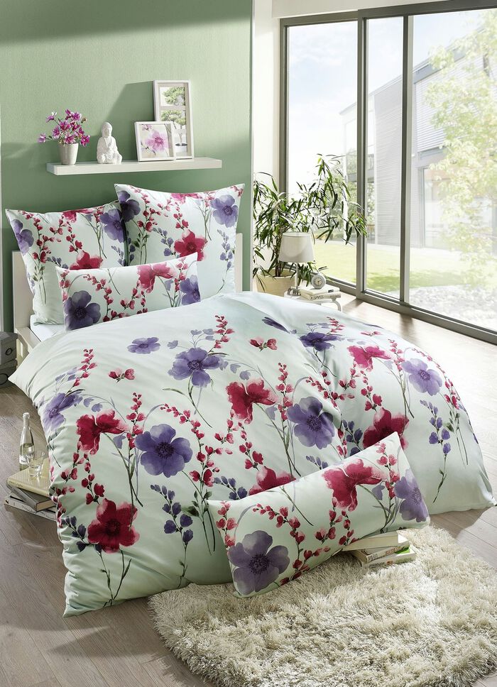 Microfaser Bettw&auml;sche-Set mit Rei&szlig;verschluss MINT