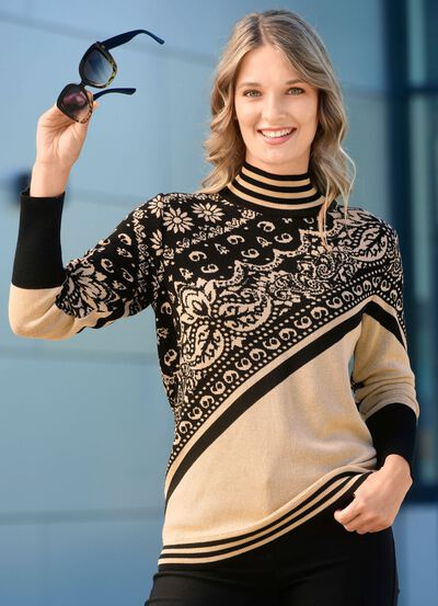 Pullover in Jacquard-Dessin 