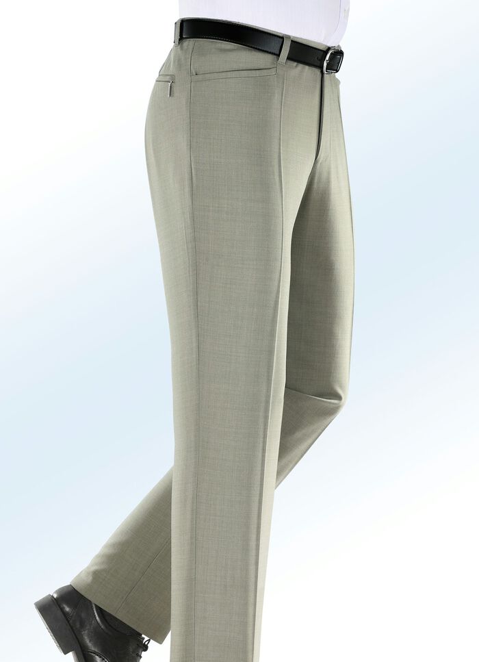 «Klaus Modelle»-Unterbauch-Hose in 4 Farben  SCHILFGRÜN MELIERT