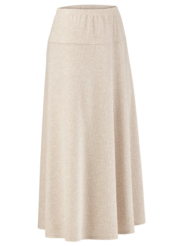 Rock in bequemer Schlupfform BEIGE MELIERT