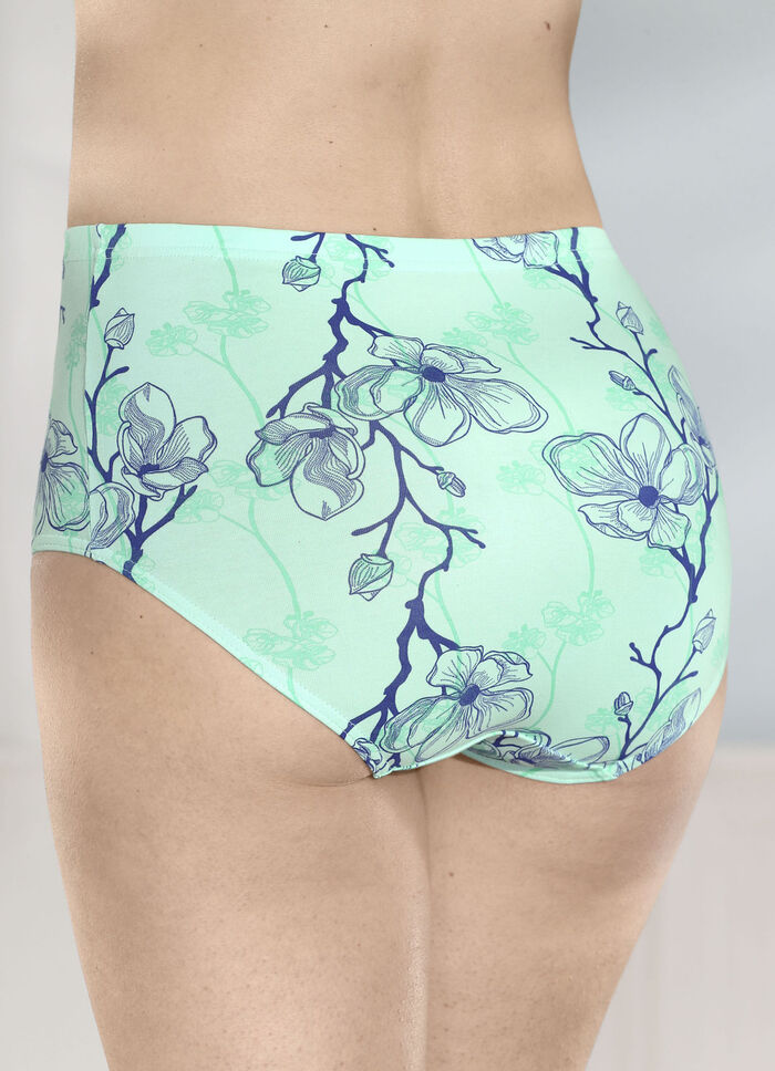 brio lingerie Viererpack Slips mit h&uuml;bschem Floraldessin MINT-NAVY-T&Uuml;RKISGR&Uuml;N
