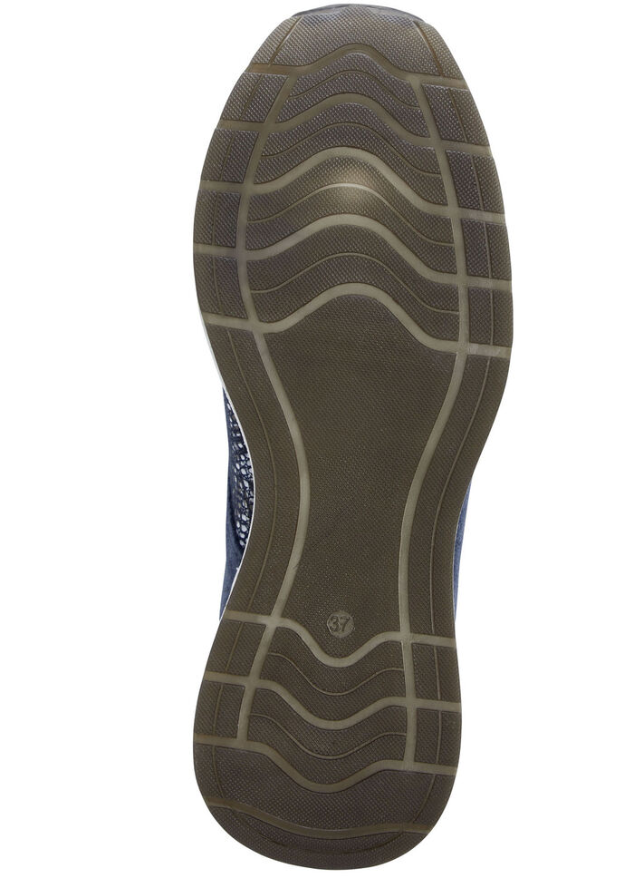 ELENA EDEN Schnürschuh mit glänzend bedrucktem Elastikmaterial BLAU