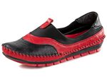 Gemini, bequeme Damen-Slipper, Weite G, mit herausnehmbarem Fussbett SCHWARZ-ROT