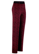 Hose in angesagter Tierfell-Dessinierung RUBINROT-SCHWARZ