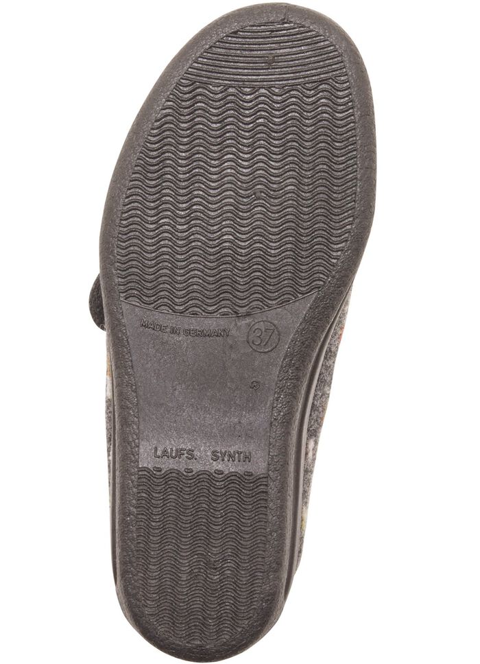 Hausschuh mit anatomisch geformtem Fussbett GRAU-BUNT