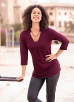 Shirt-Tunika mit V-Ausschnitt 