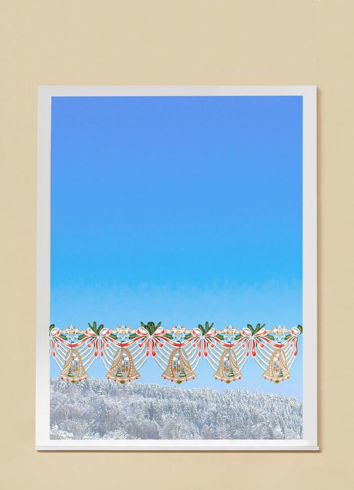 Stangendekoration aus echter Plauener Spitze 