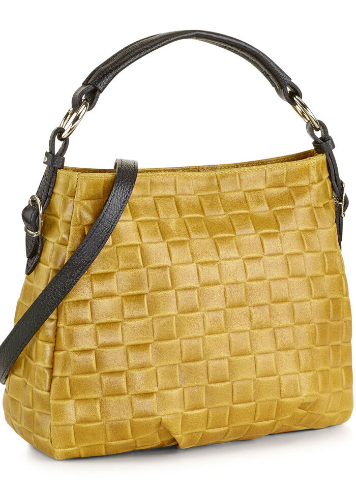 Tasche mit kontrastfarbenen Riemen SENFGELB