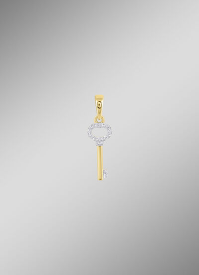 Schlüssel-Anhänger mit 14 Diamanten 