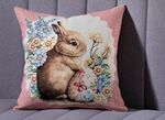 Kissenbezug mit Hasenmotiv 