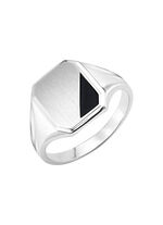Eleganter Herrenring mit schwarzem Achat 