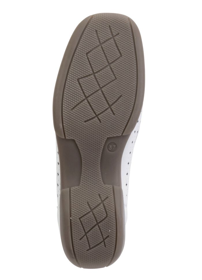 ELENA EDEN, sommerliche Damen-Slipper, Weite H, mit herausnehmbarem Fussbett WEISS