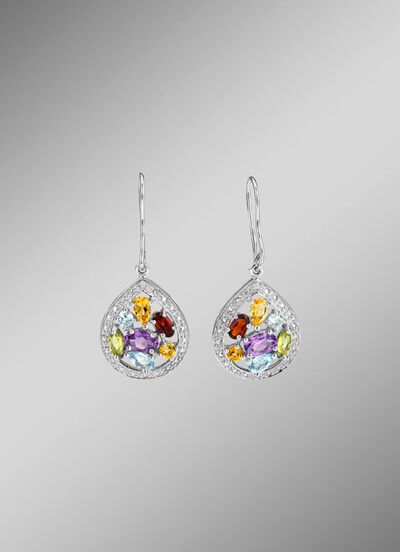 Zeitlose Sch&ouml;nheit: Garnitur mit Diamant und Edelsteinen 