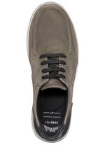 Schn&uuml;rschuhe mit Kontrast-Bes&auml;tzen TAUPE-SCHWARZ