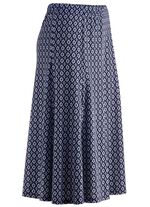 Tragangenehmer Bahnenrock  MARINE-WEISS-BLAU