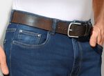 Klassischer Herren-G&uuml;rtel, aus Leder, 4 cm breit 
