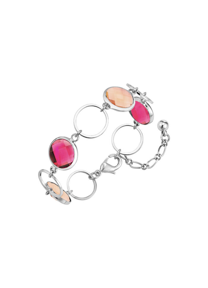 Schmuckset, 3-teilig, mit Kristallsteinen 