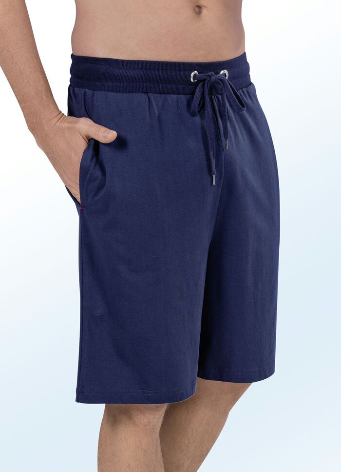 Zweierpack Pyjama- und Freizeithosen, knielang 1X MARINE, 1X OLIV