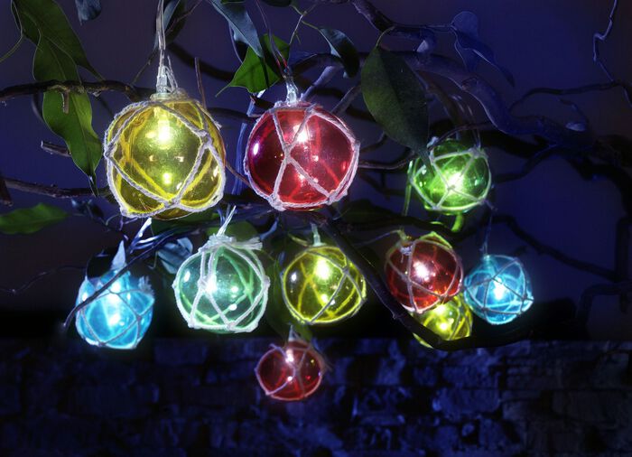 Solar-Lichterkette &laquo;Fischerkugeln&raquo; 