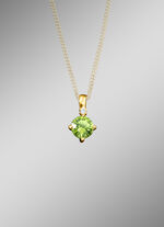 Anhänger mit echt Peridot und Diamanten 