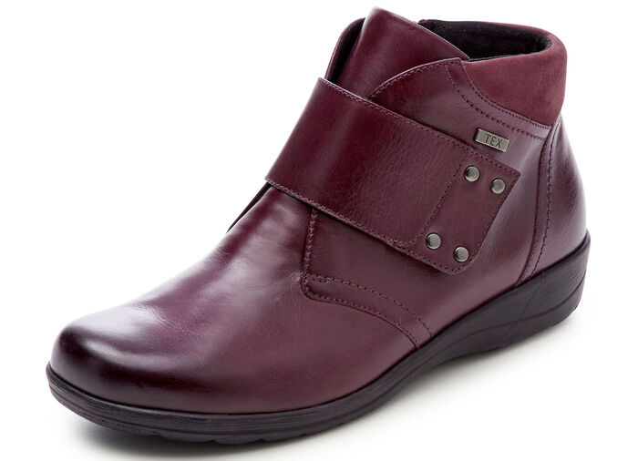 ELENA EDEN, atmungsaktive Damen-Boots, Weite H, mit Reissverschluss BORDEAUX