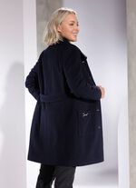 Kurzmantel mit silberfarbener Zierapplikation an den Taschen 