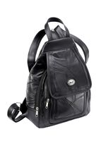 Rucksack in edler Patchwork-Verarbeitung SCHWARZ
