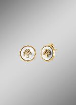 "Tree of Life" vergoldete Ohrstecker Perlmutteinlage  