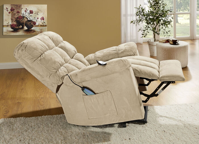 Relaxsessel mit Aufstehhilfe, Massage- und W&auml;rmefunktion CREME