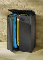 Abfallsammler für 2 oder 3 Müllbeutel ANTHRAZIT