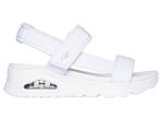 SKECHERS Sandale aus dehnbarem Textilmaterial WEISS